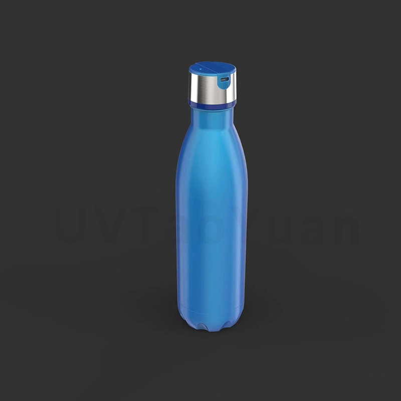 New Sterilized Stainless Steel Water Bottle with Rechargeable UVC LED275nm Lamp Bead