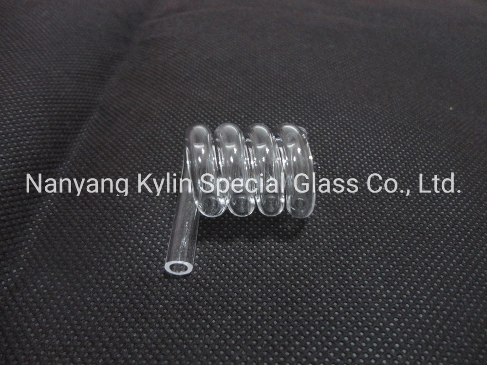 High Pure Silica Powder Small Size Transparent Spiral Quartz Glass Coiled Tube