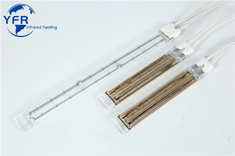 2000W Infrared Shortwave Quartz Glass Heater Gold Reflector Plating Halogen Heat Bulb Tube for Printing Industry