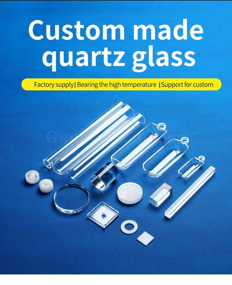 Transparent Quartz Test Tube High Purity Round Bottomed Quartz Glass Tube