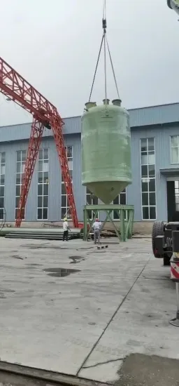 Glassfiber FRP Vertical Tank with Cone Bottom for Quartz Sand Cleaning